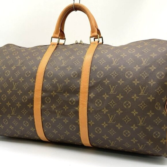 Auth Louis Vuitton Monogram Keepall 60 Boston Bag W/PadLock/Tag - Picture 1 of 11